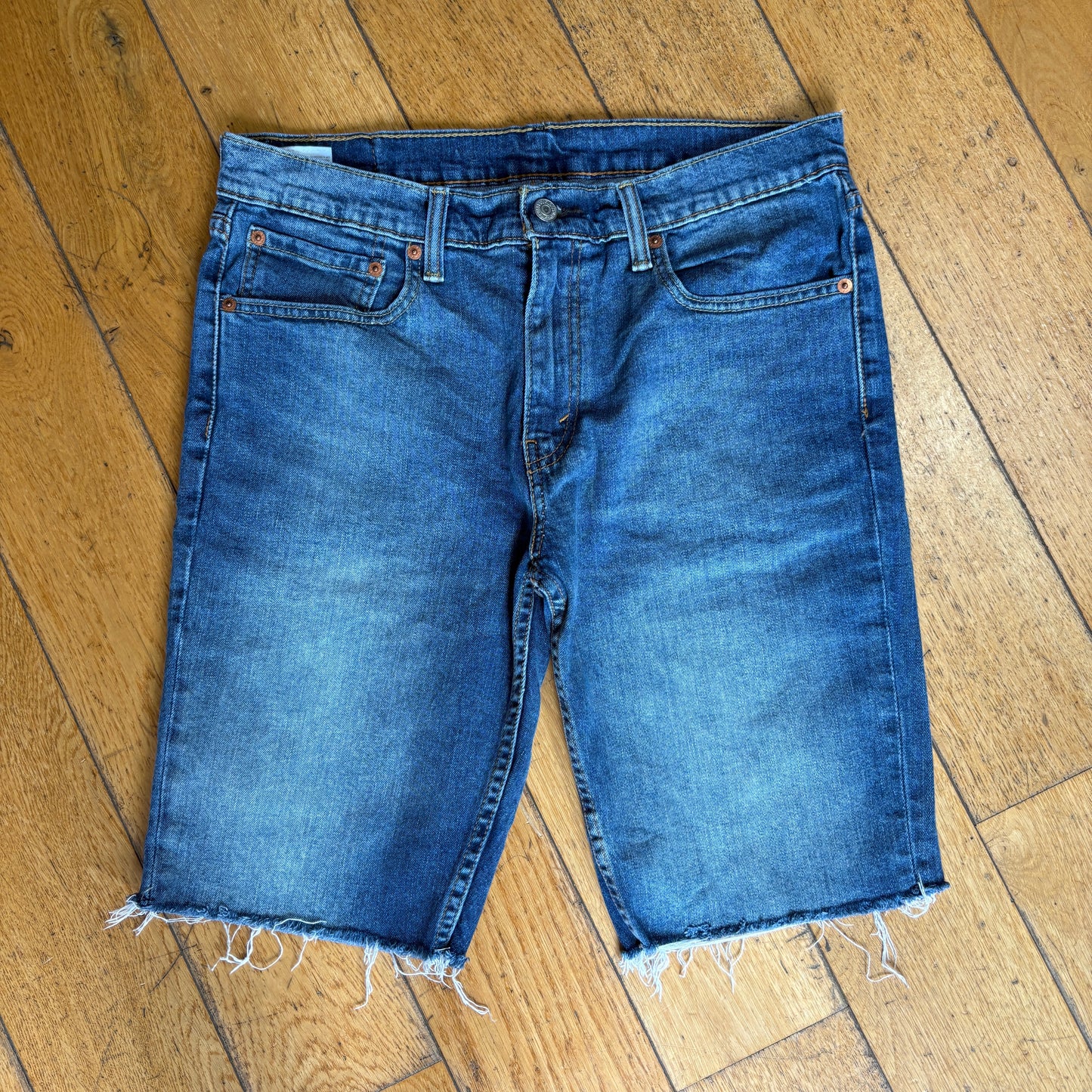 Vintage Levis 511 Slim Blue Denim Shorts - 34