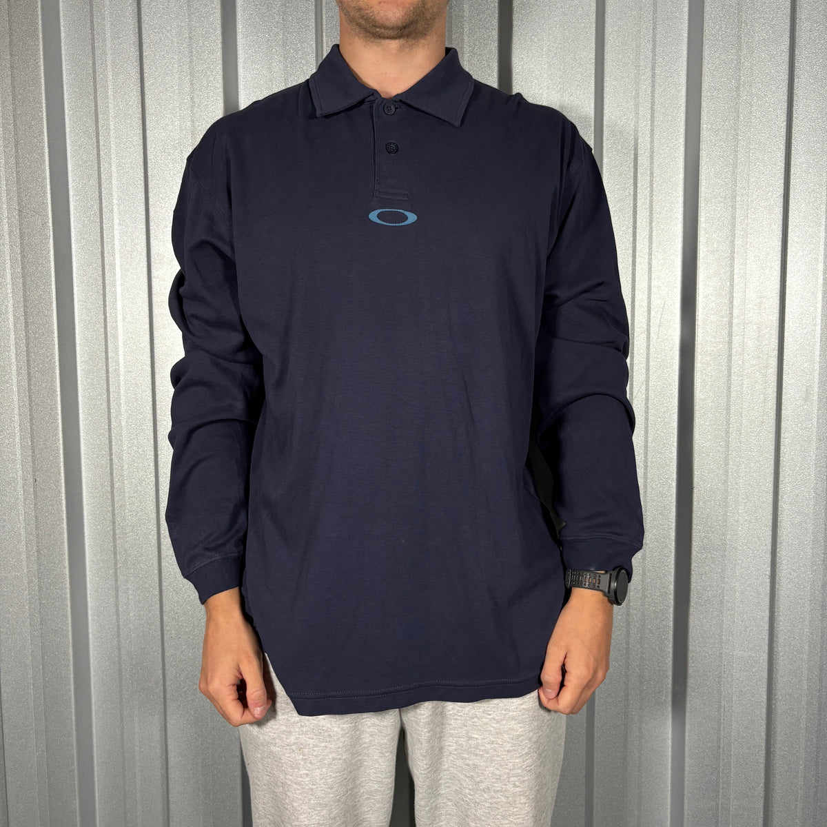 Oakley Long Sleeve Rugby Polo Shirt - L