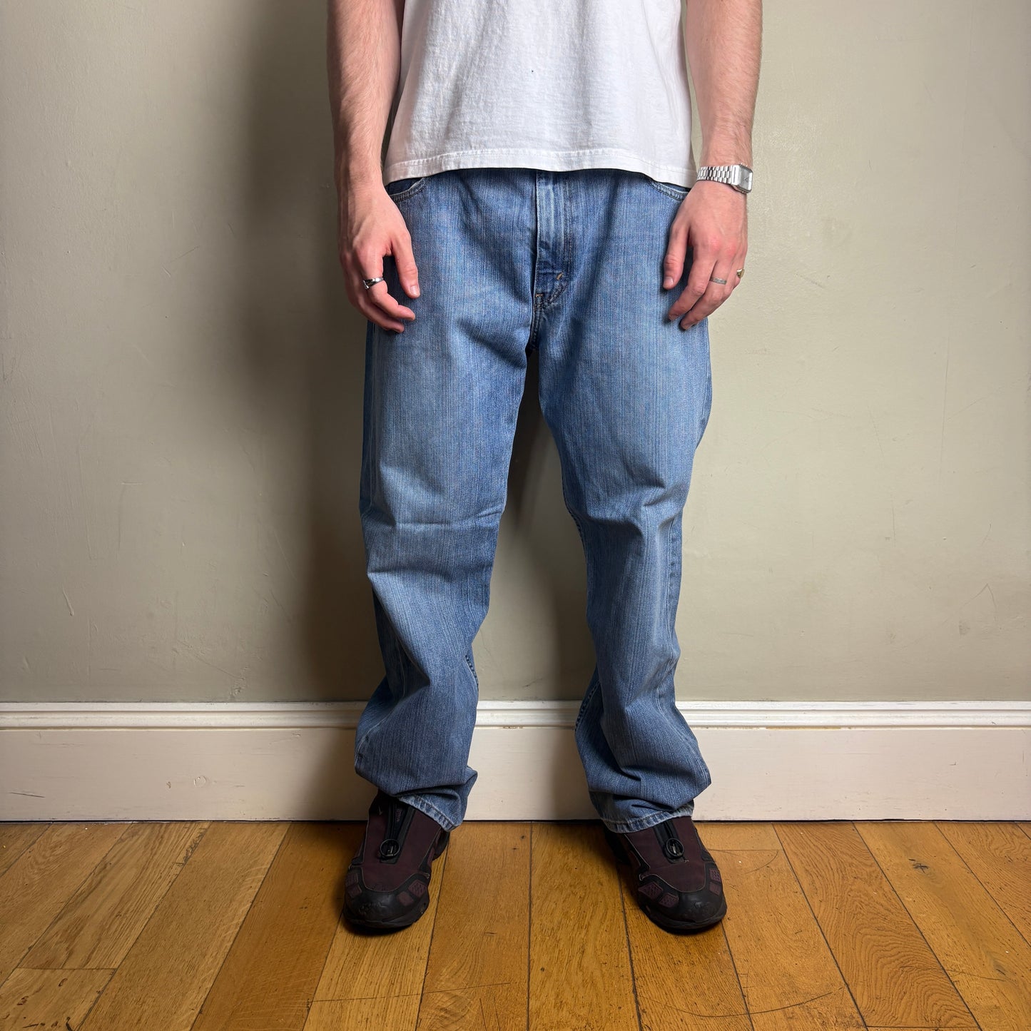 Vintage Levis 569 Baggy Blue Denim Jeans - 38R