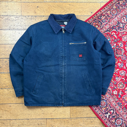 Vintage Workwear Chore Navy Heavyweight Detroit Jacket - L