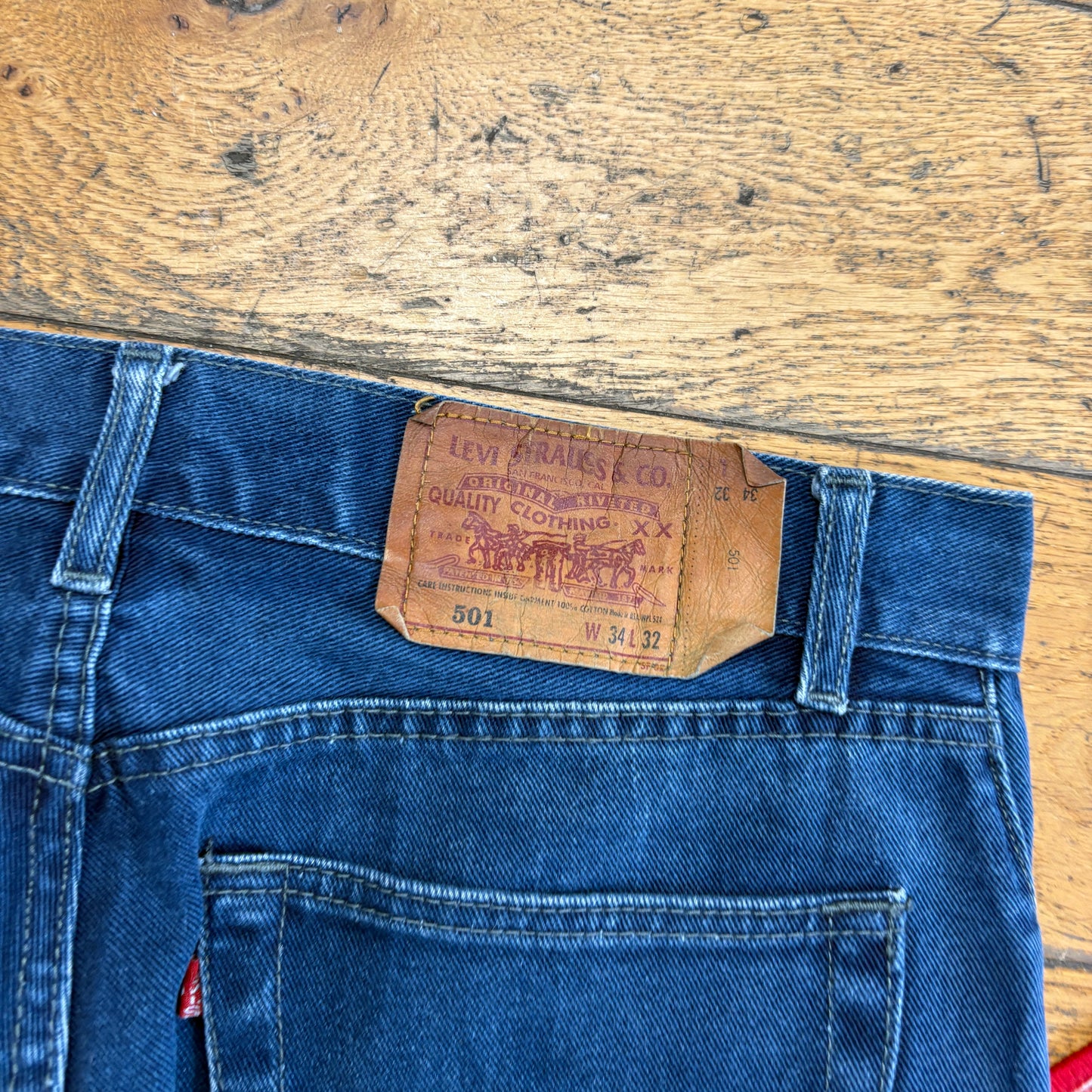 Vintage Levis 501 Straight Blue Denim Jeans - 34S