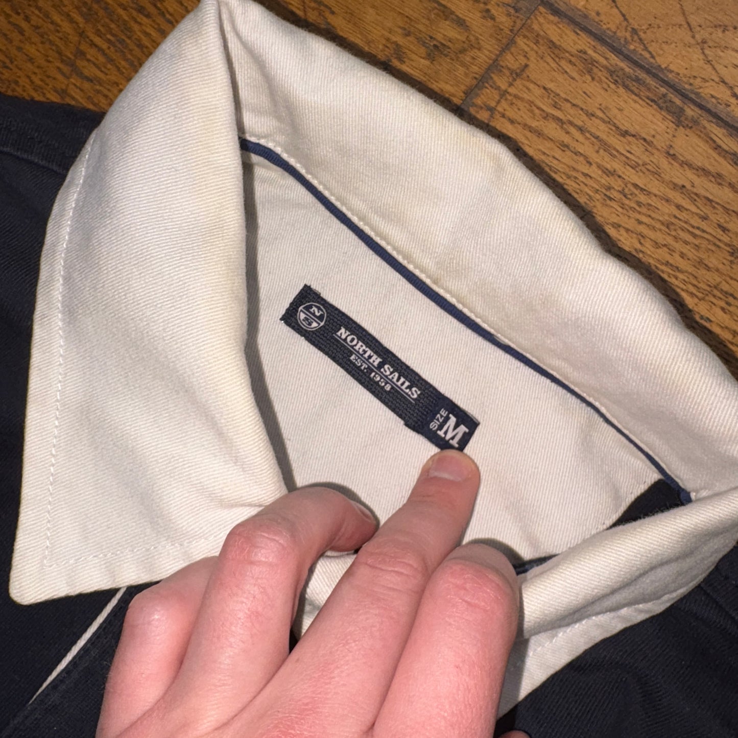 Vintage Navy North Sails Rugby Polo Shirt - S