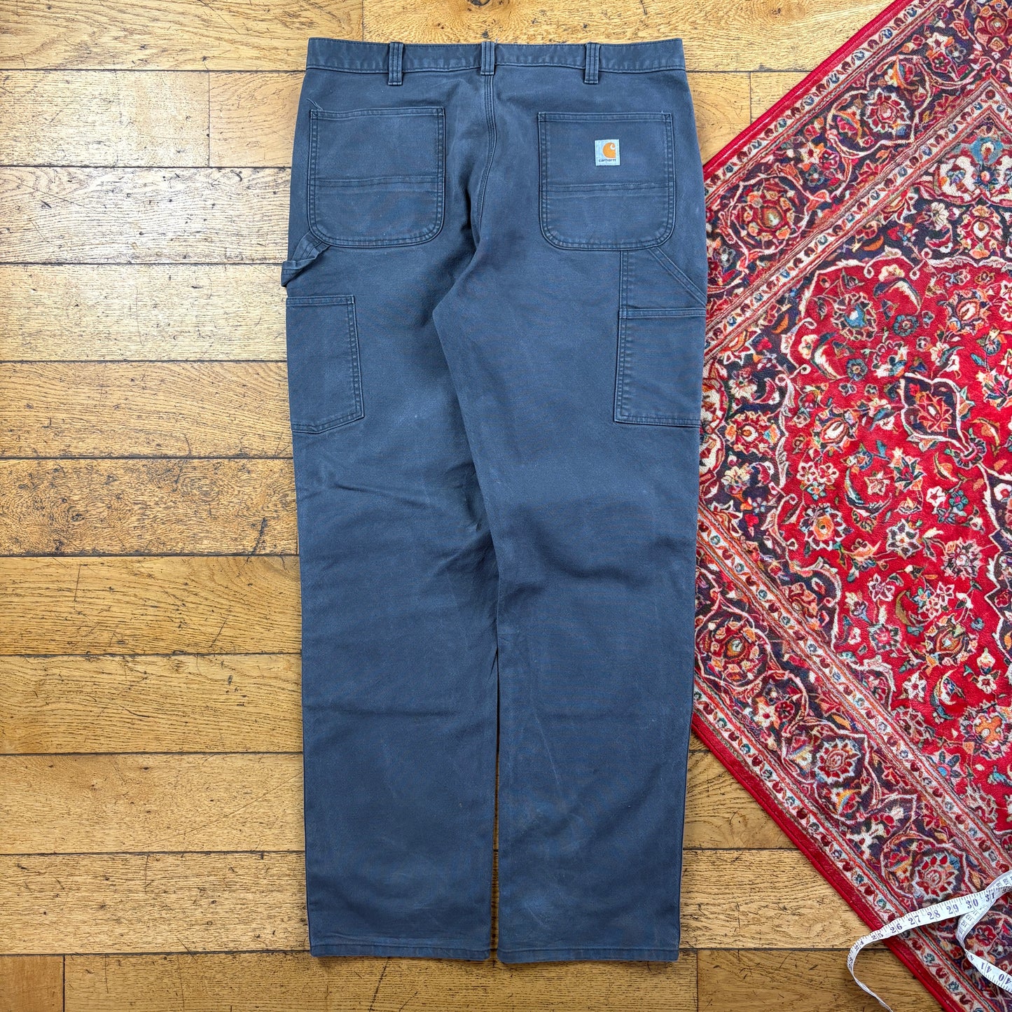 Vintage Carhartt Grey Double Knee Workwear Carpenter Trousers - 38