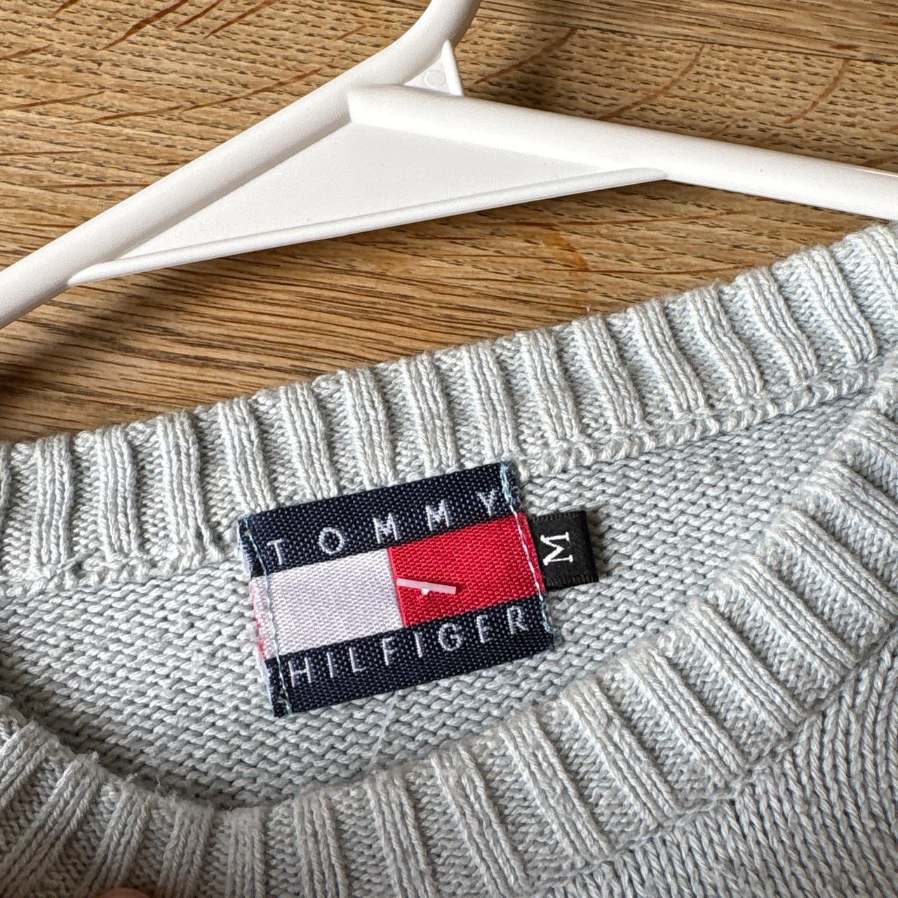 Vintage Tommy Hilfiger Blue Knit Jumper - S