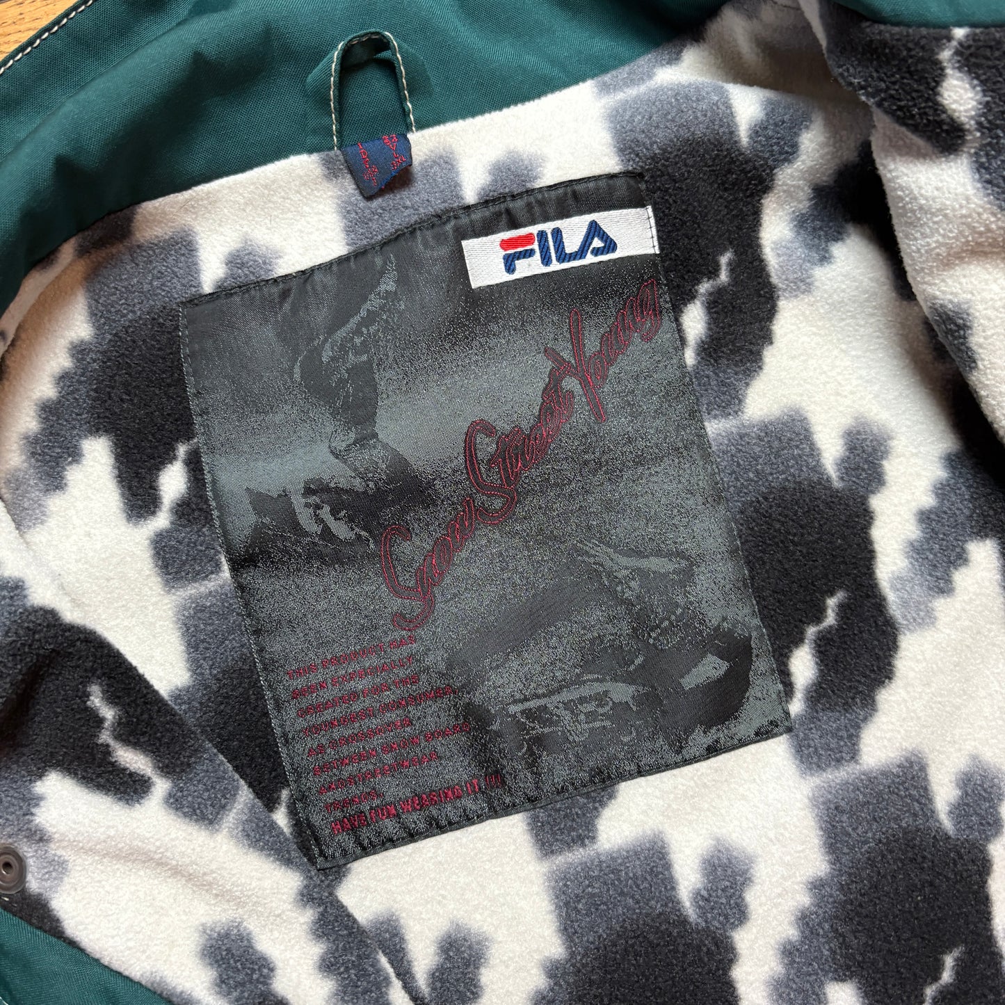 Vintage Fila Green Lined Jacket Parka Coat - XL