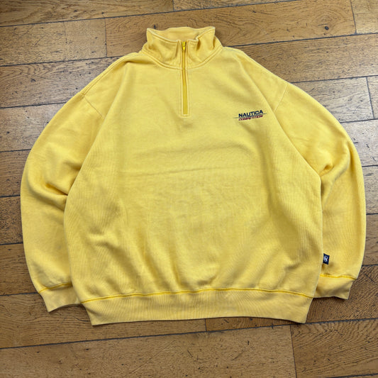 Vintage Nautica Yellow Embroidered Sweatshirt - XXL
