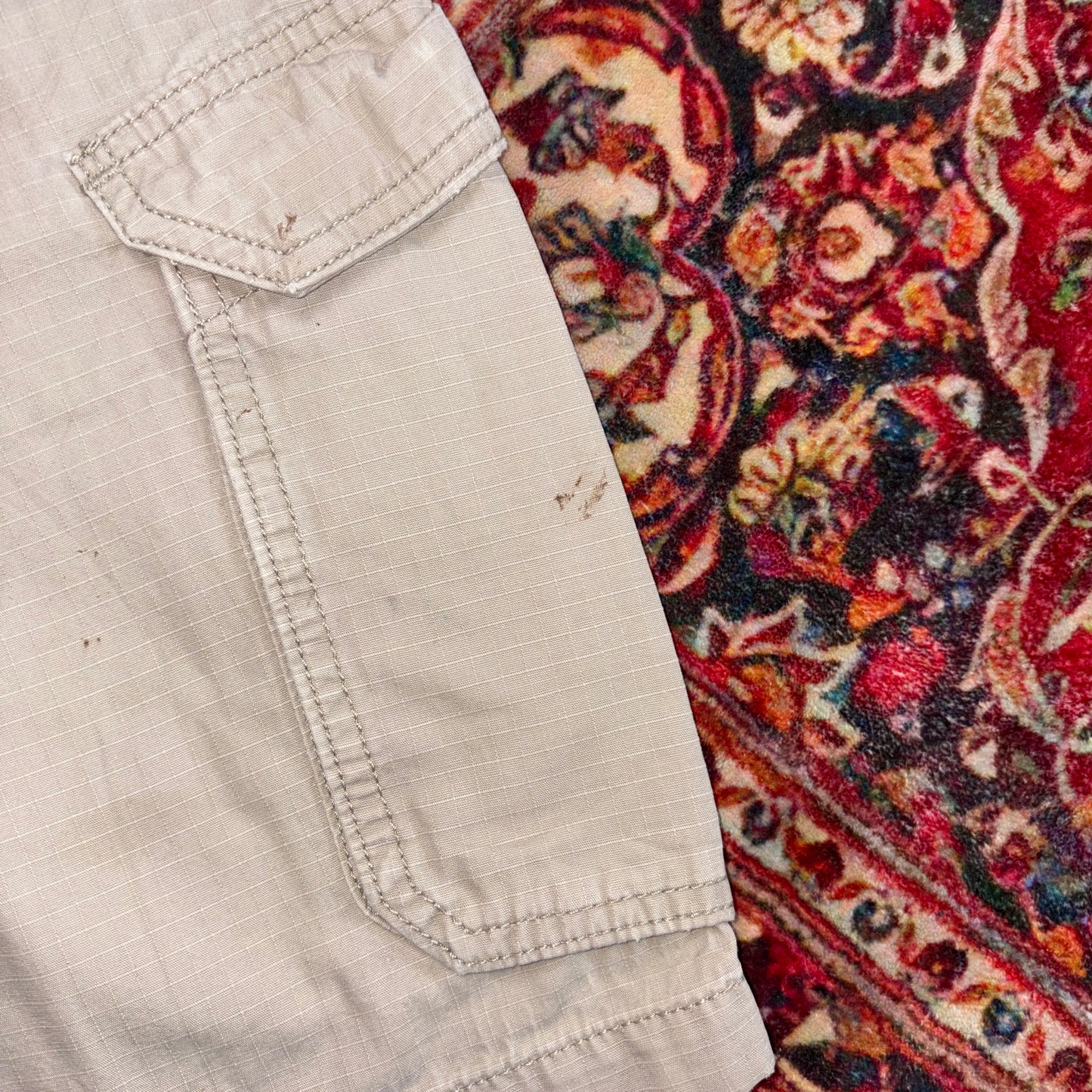 Vintage Carhartt Cream Workwear Baggy Carpenter Shorts - 33