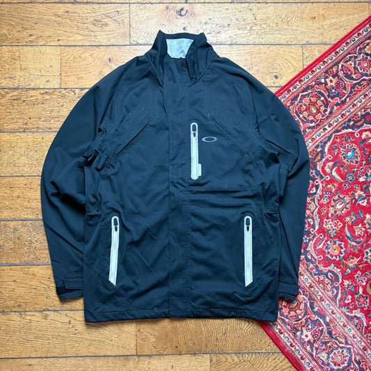 Vintage Oakley Black Lightweight Gorpcore Shell Jacket - M