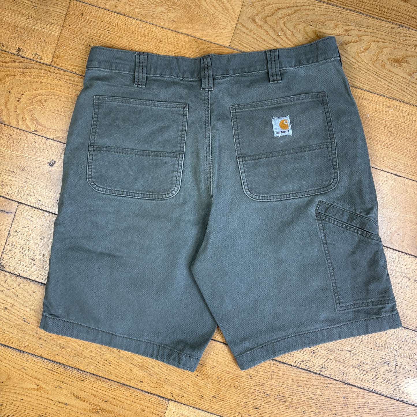 Vintage Carhartt Grey Workwear Baggy Carpenter Shorts - 34