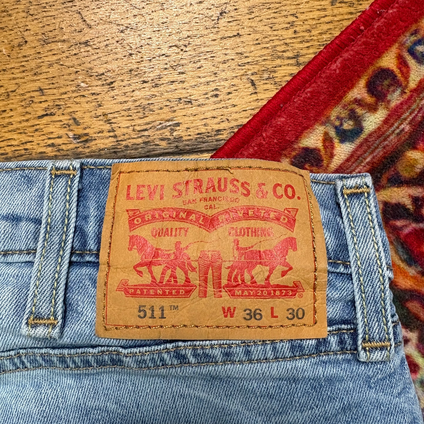 Vintage Levis 511 Blue Denim Shorts - 36