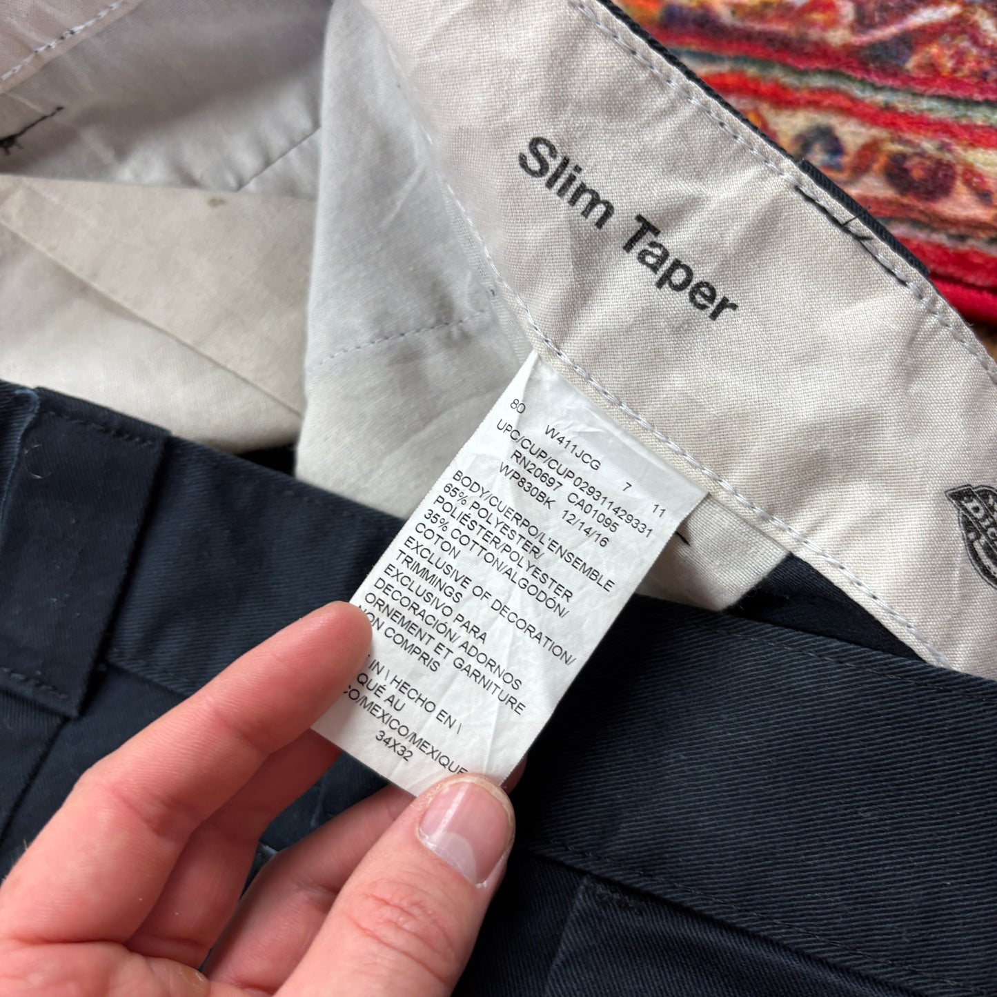 Vintage Dickies 874 Black Skate Trousers - 34