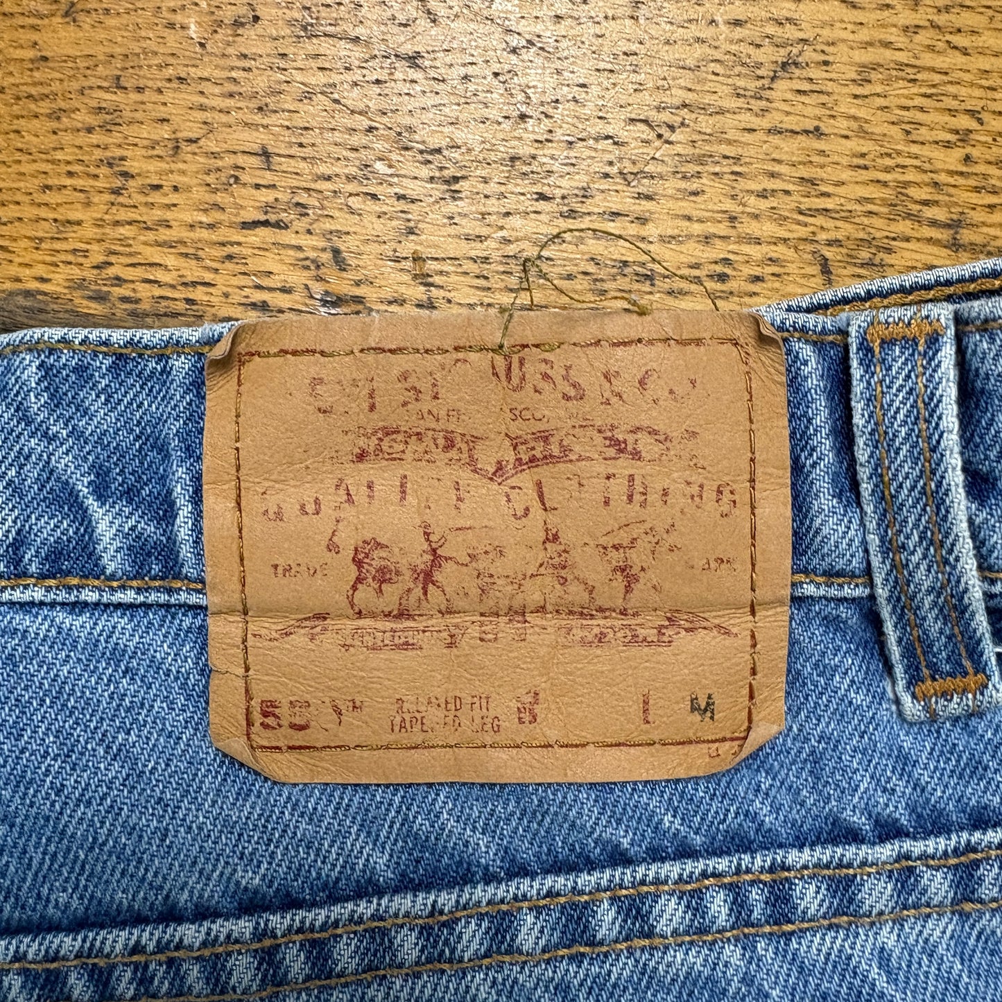 Vintage Levis 550 Baggy Blue Denim Shorts - 36