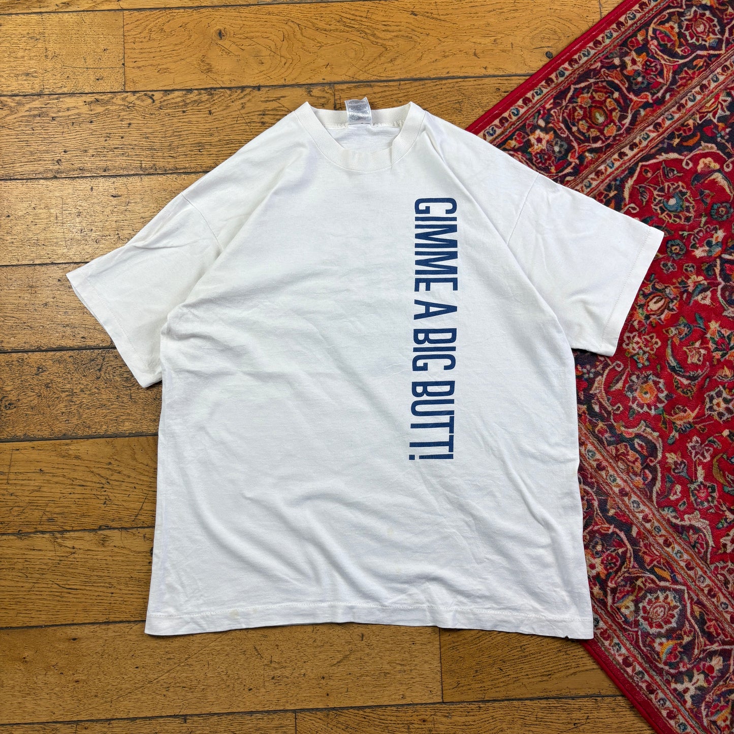 Vintage 90s Big Butt Funny White Beer Single Stitch Graphic T-Shirt - L