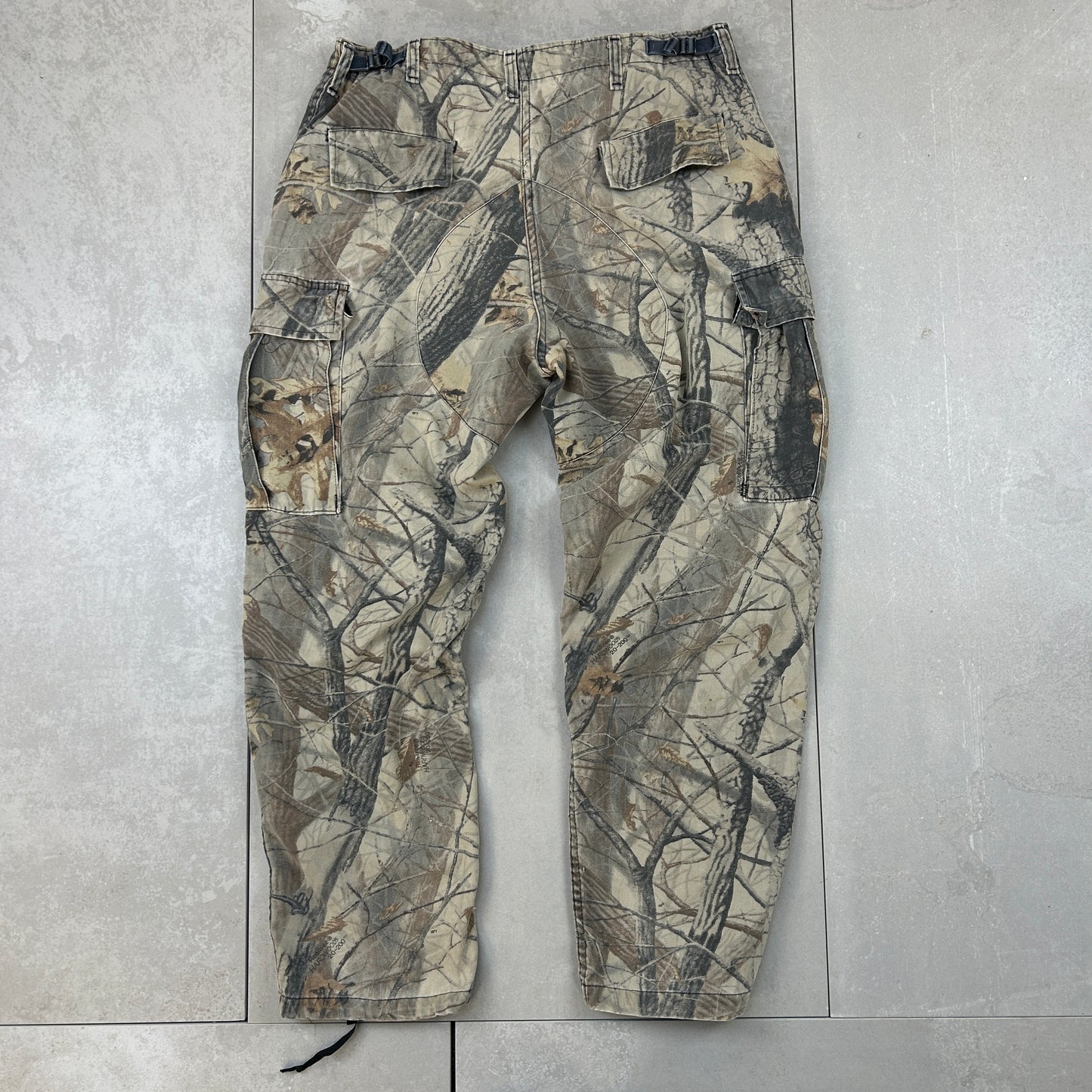 Vintage Real Tree Camo Baggy Khaki Cargo Workwear Hunting Trousers - 38 - 34