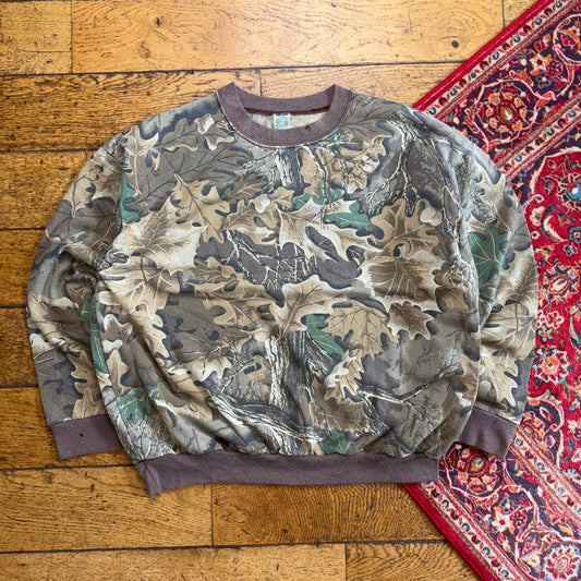 Vintage Realtree Camo Boxy Green Sweatshirt - L