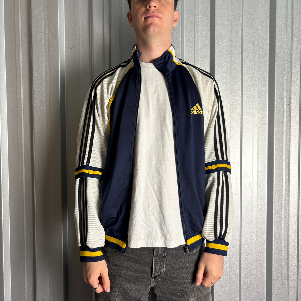 Vintage Adidas 90s Navy Tracksuit Track Jacket - M