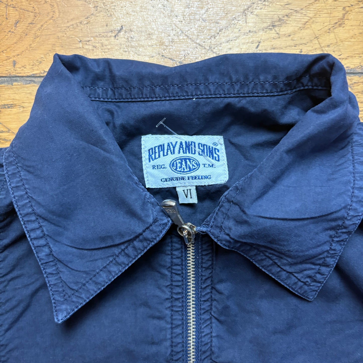Vintage Replay Navy Lightweight Workwear Shirt Shacket Jacket - XS