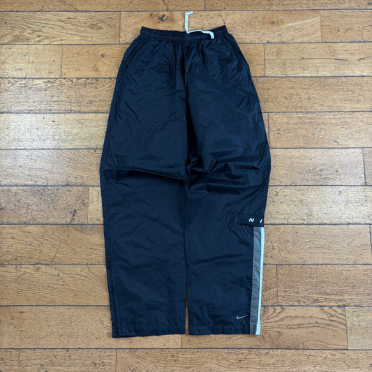 Vintage Nike Black Baggy Tracksuit Sweatpants Track Pants Bottoms - S