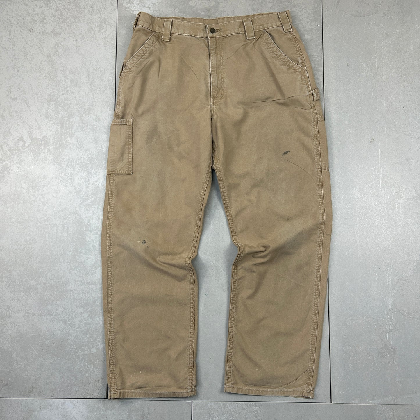 Vintage Carhartt Brown Workwear Carpenter Baggy Trousers - 36