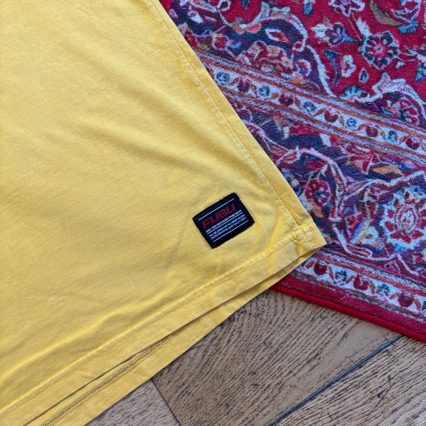Vintage Fubu Yellow Hip Hop Graphic T-Shirt - XL