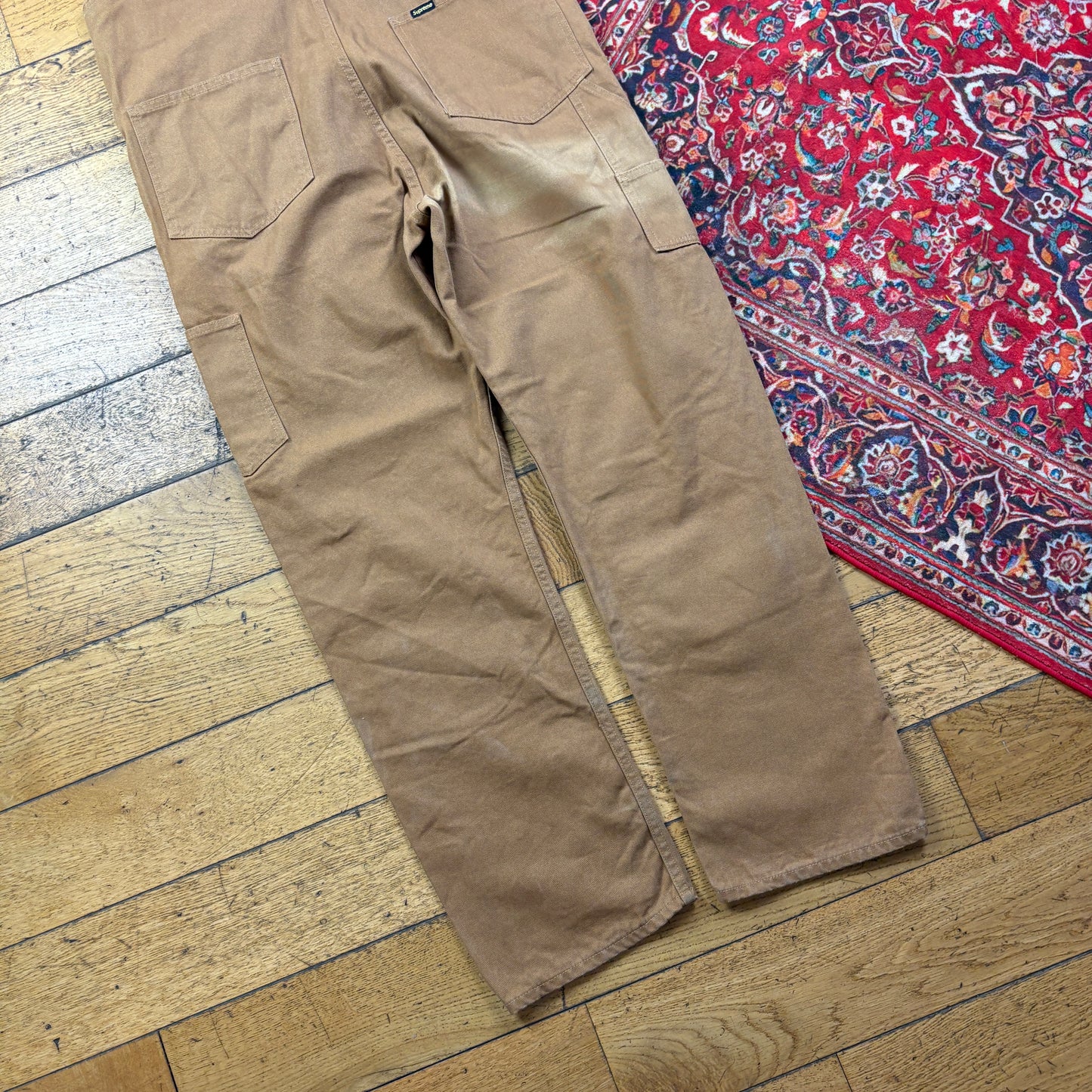 Supreme Brown Double Knee Workwear Dungarees - M