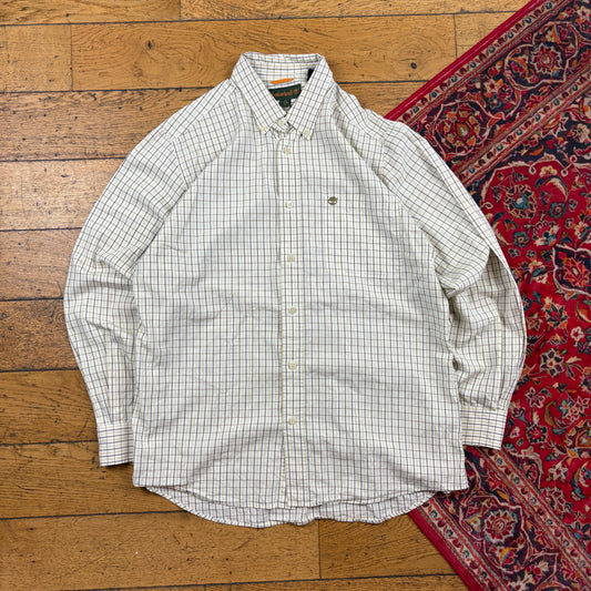 Vintage Timberland Cream Embroidered Shirt - L