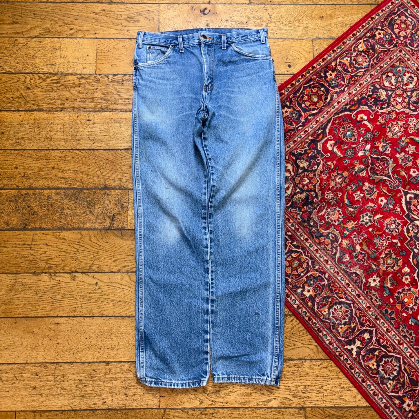 Vintage Dickies Workwear Carpenter Straight Blue Jeans - 33L