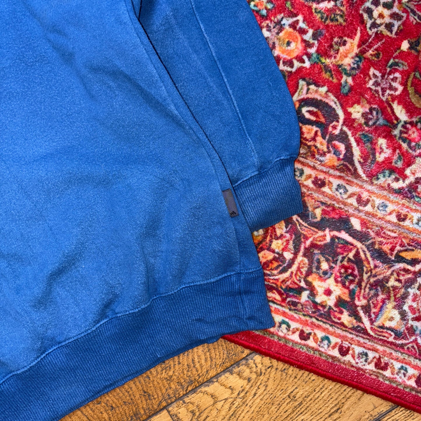 Vintage Adidas Blue Embroidered Sweatshirt - M