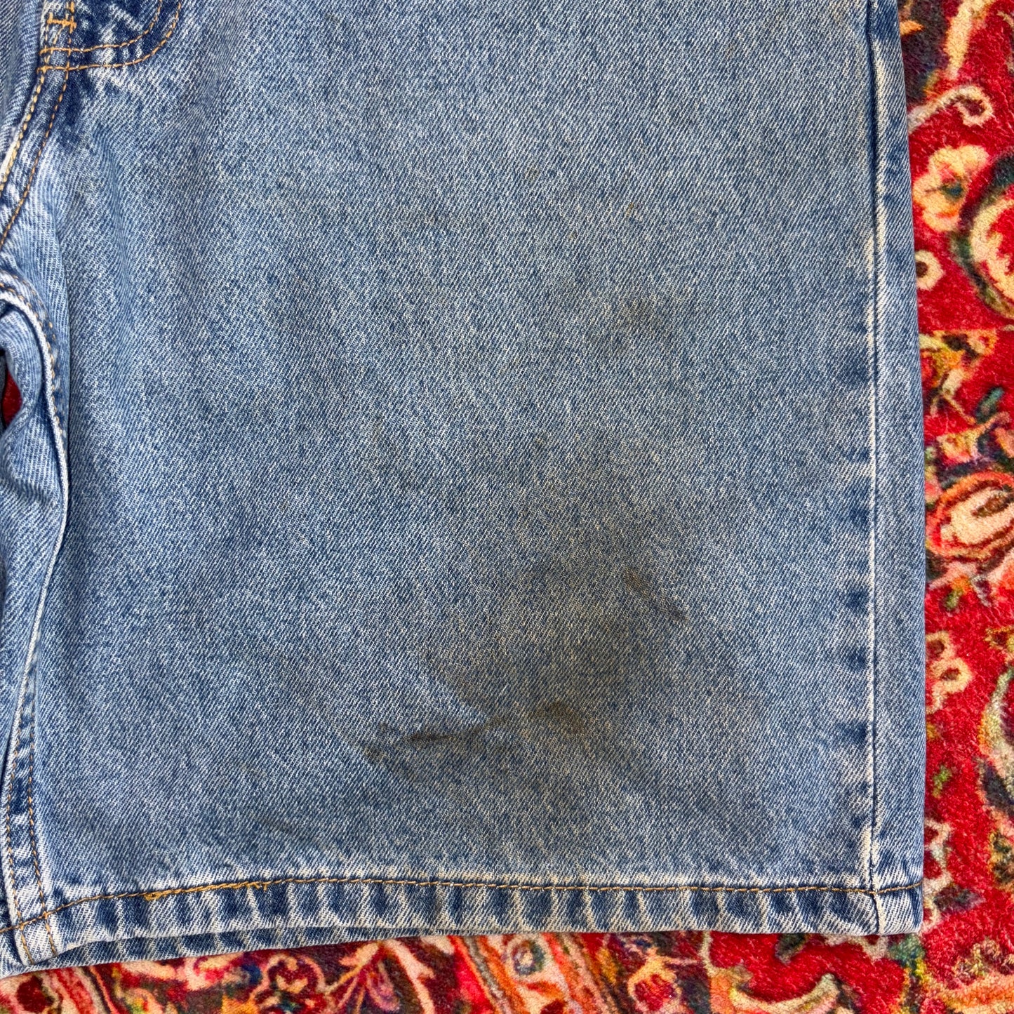 Vintage Levis 550 Baggy Blue Denim Shorts - 34