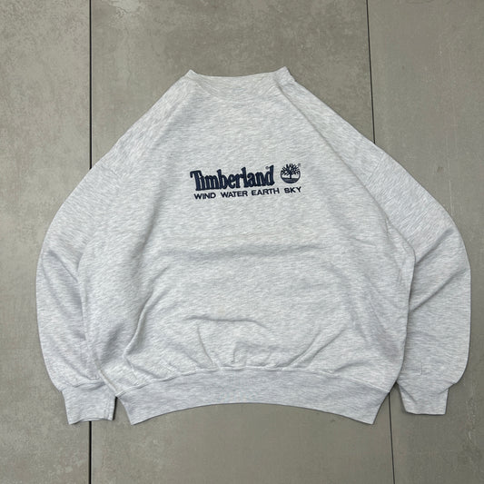 Vintage Timberland Grey Embroidered Sweatshirt - 2XL