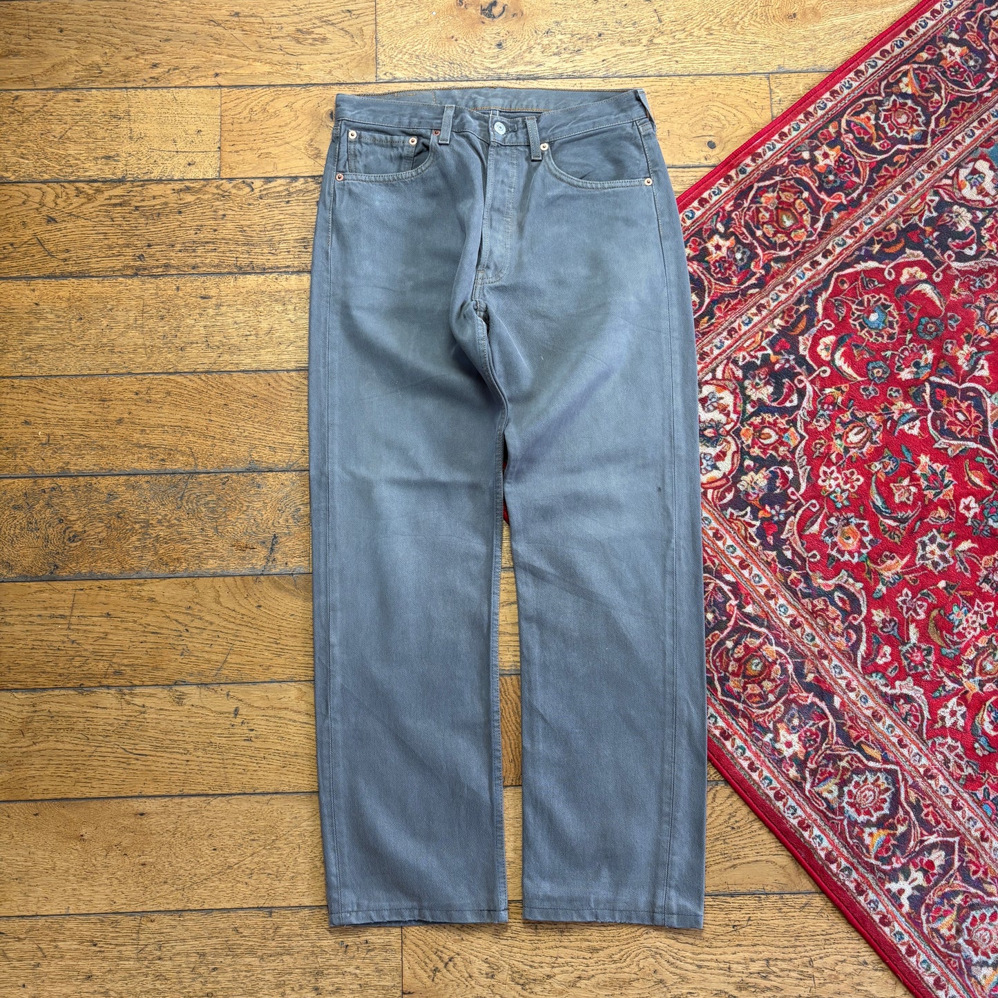 Vintage Levis 501 Straight Grey Denim Jeans - 31S
