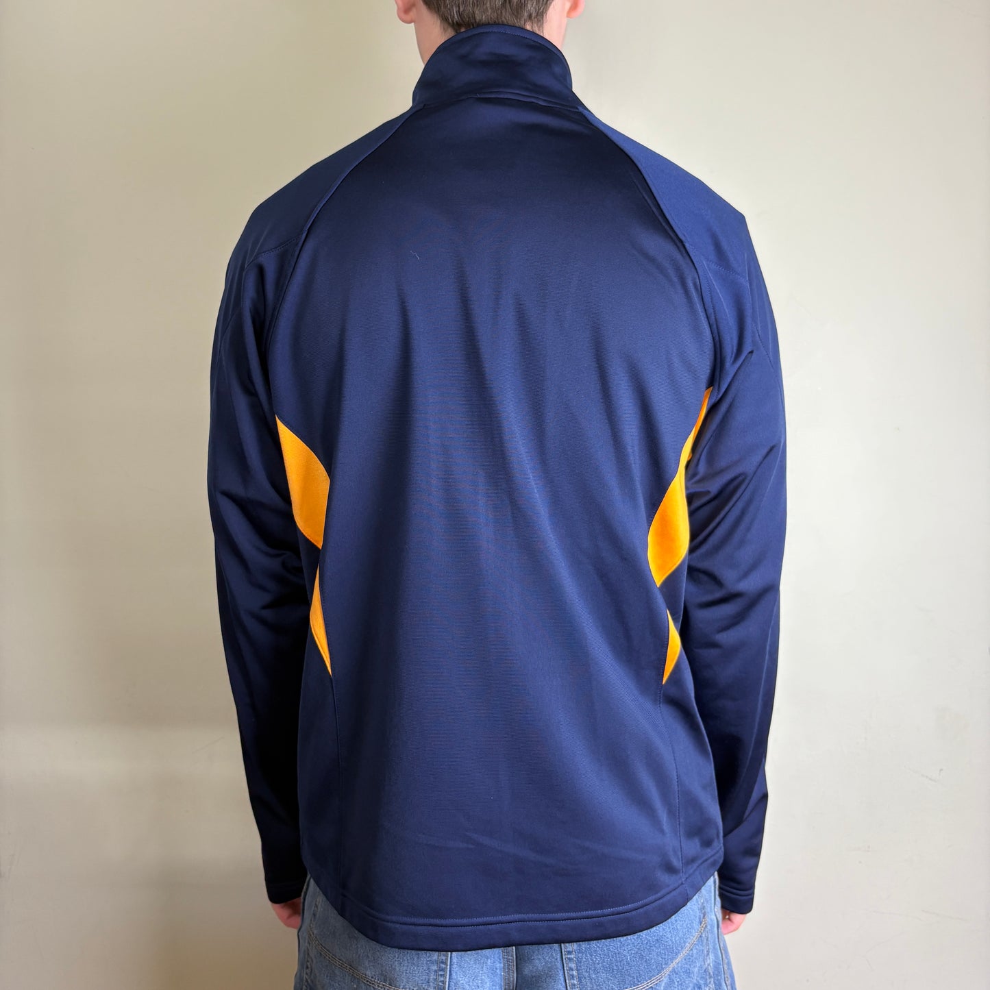 Vintage Adidas y2k Swoosh Navy Track Jacket - M