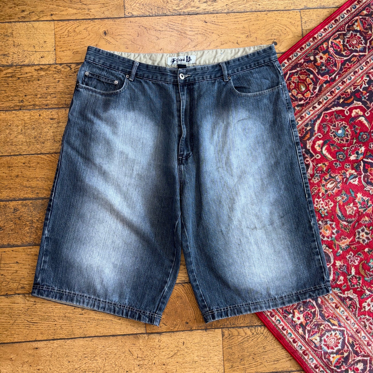 Vintage Hip Hop Grey Y2K Baggy Shorts Jorts - 42