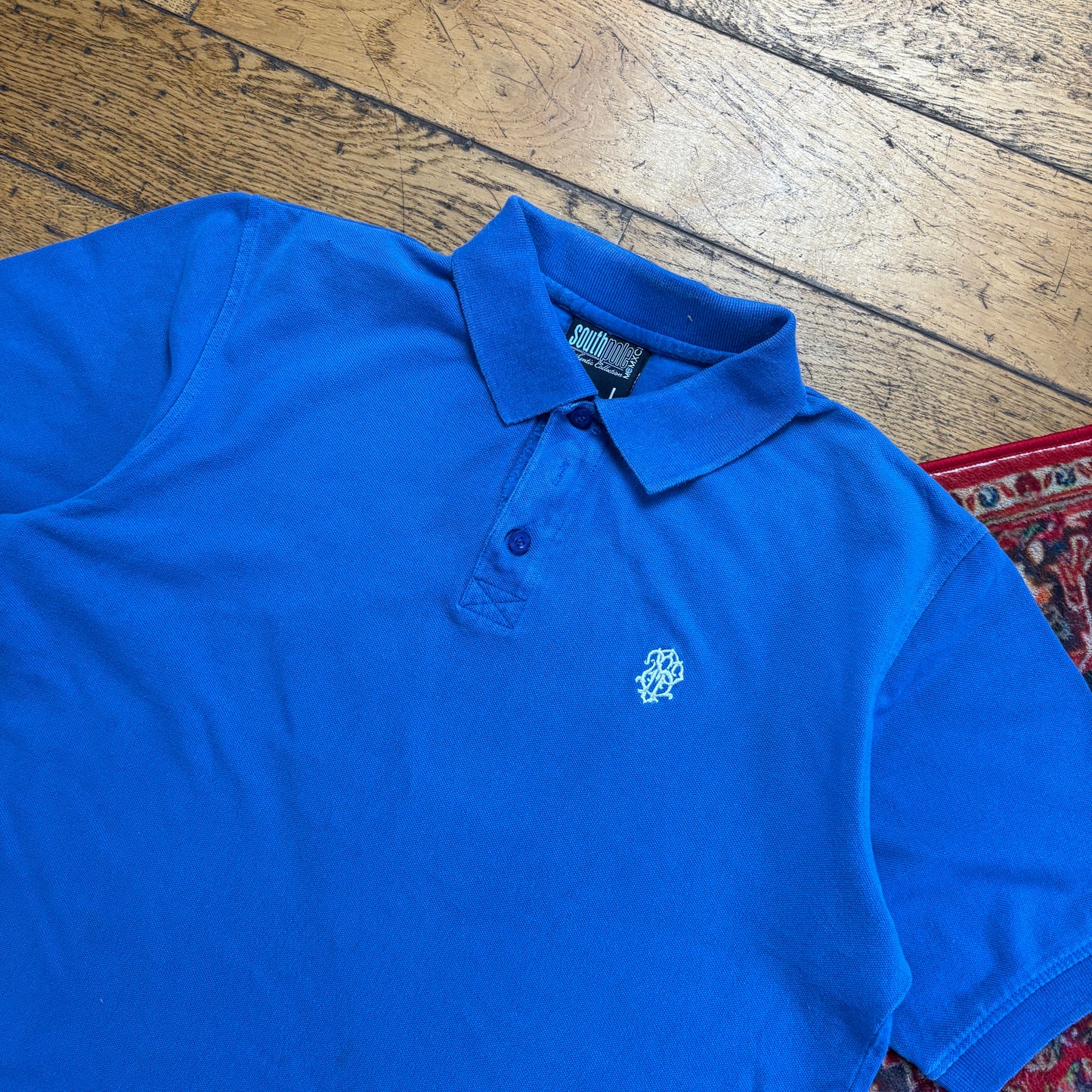 Vintage Southpole Blue Hip Hop Embroidered Polo Shirt - L