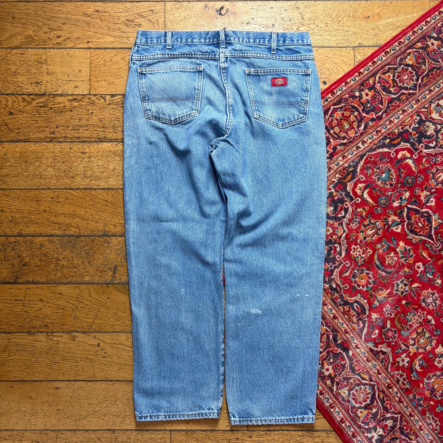 Vintage Dickies Workwear Carpenter Baggy Blue Jeans - 38S