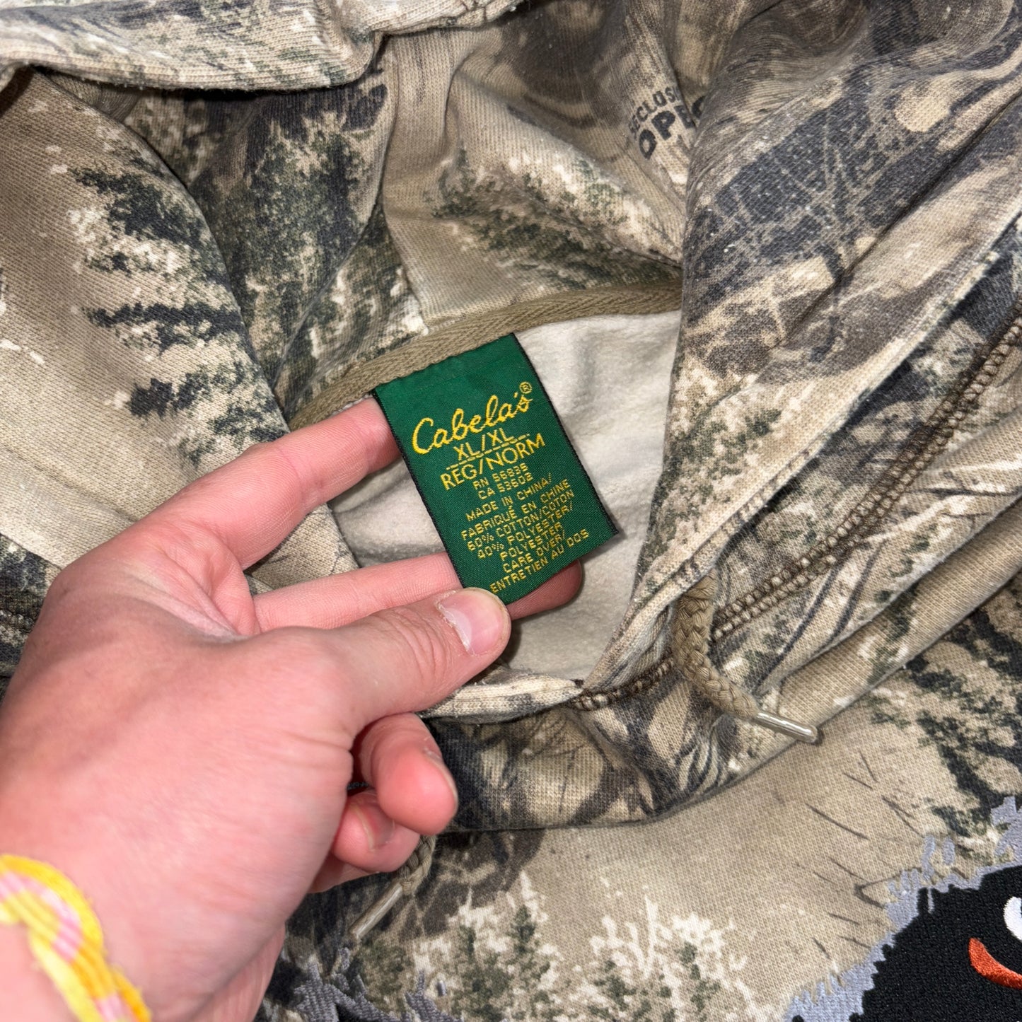 Vintage Realtree Camo Green Embroidered Hoodie Sweatshirt - XL