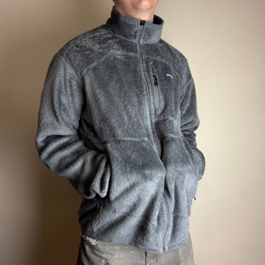 Vintage Patagonia Grey Fleece Hiking Gorpcore Jumper Jacket - XL