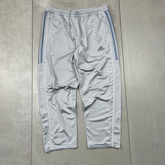 Vintage Adidas Grey Baggy Tracksuit Sweatpants Track Pants Bottoms - L