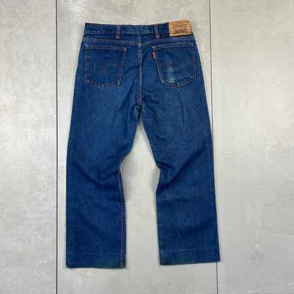 Vintage Levis Rare Orange Tab Straight Blue Denim Jeans - 32