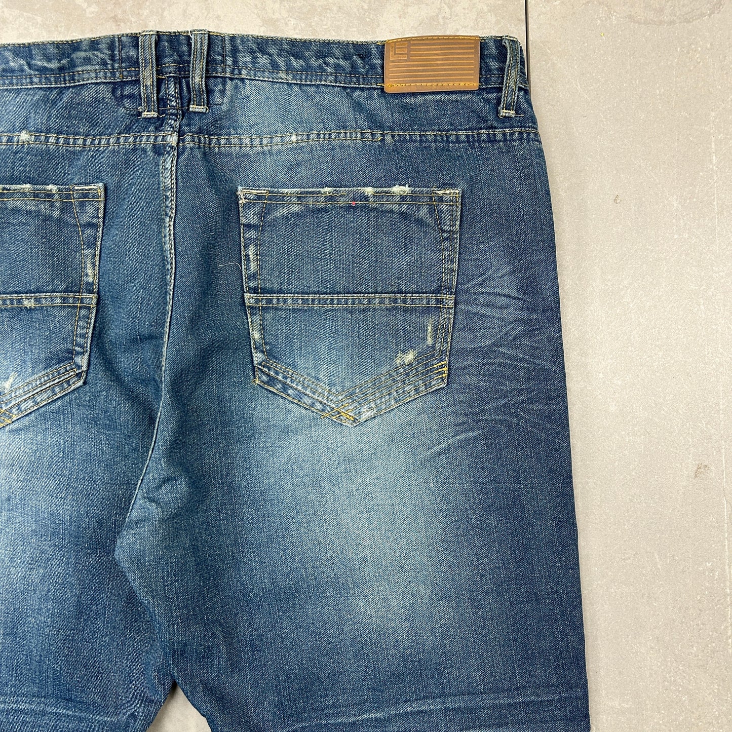 Vintage Embroidered Hip Hop Blue Baggy Jeans - 44