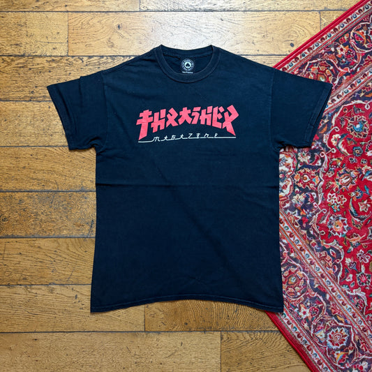 Vintage Thrasher Black Skate Graphic T-Shirt - S