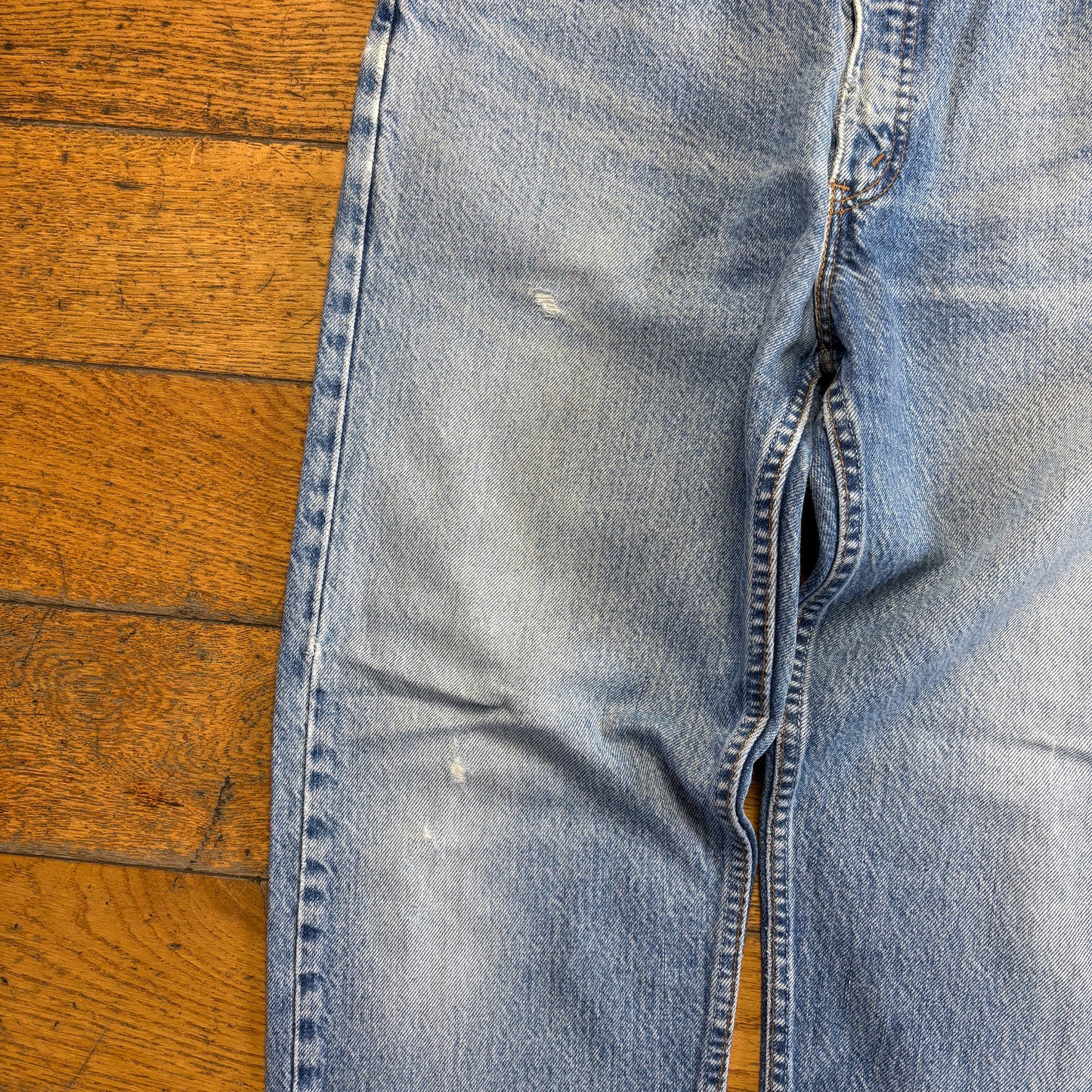 Vintage Levis 615 Orange Tab Straight Blue Denim Jeans - 34S