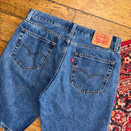 Vintage Levis 505 Blue Denim Shorts - 34