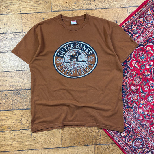 Supreme Outer Banks Brown Graphic T-Shirt - XL
