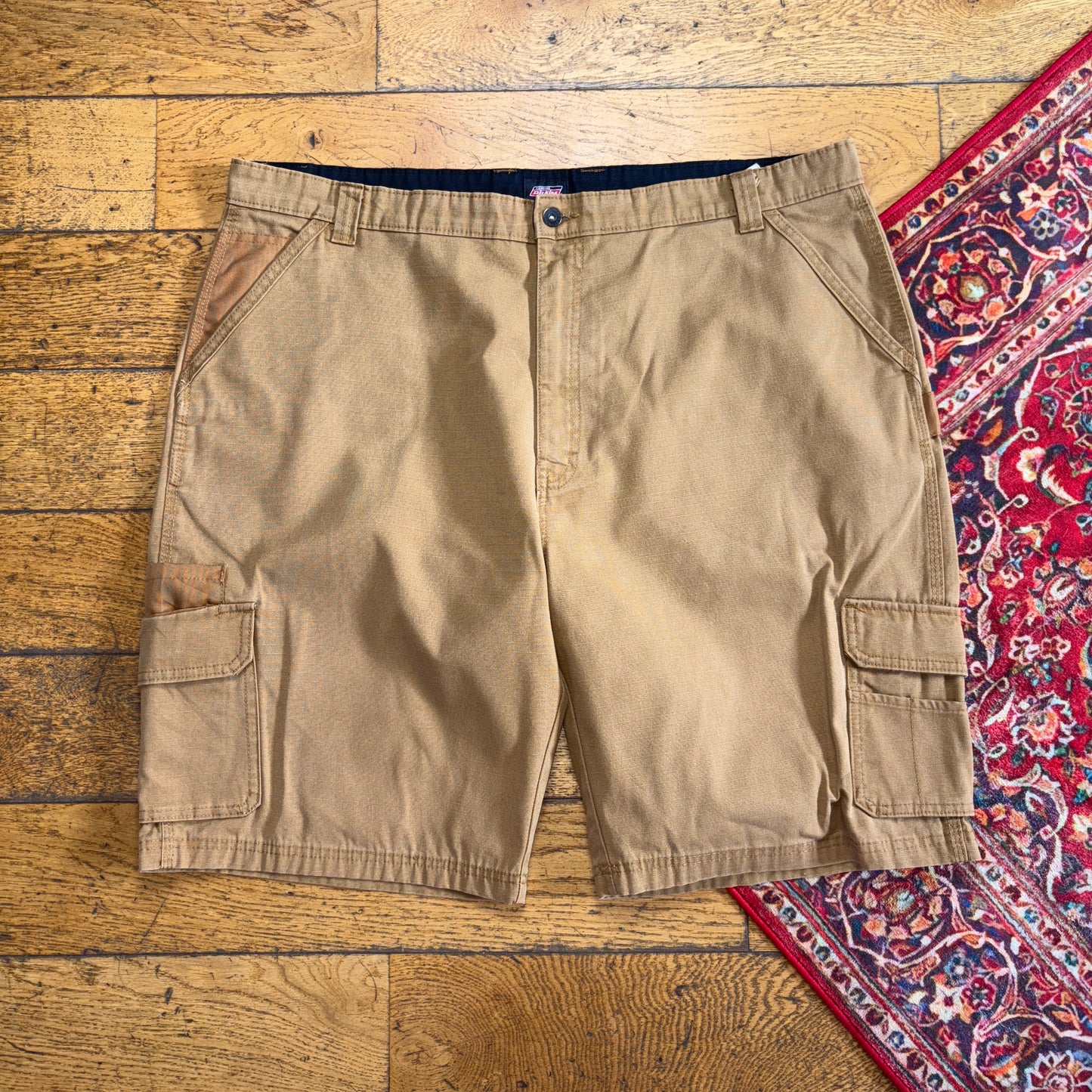 Vintage Dickies Workwear Carpenter Brown Baggy Shorts - 44