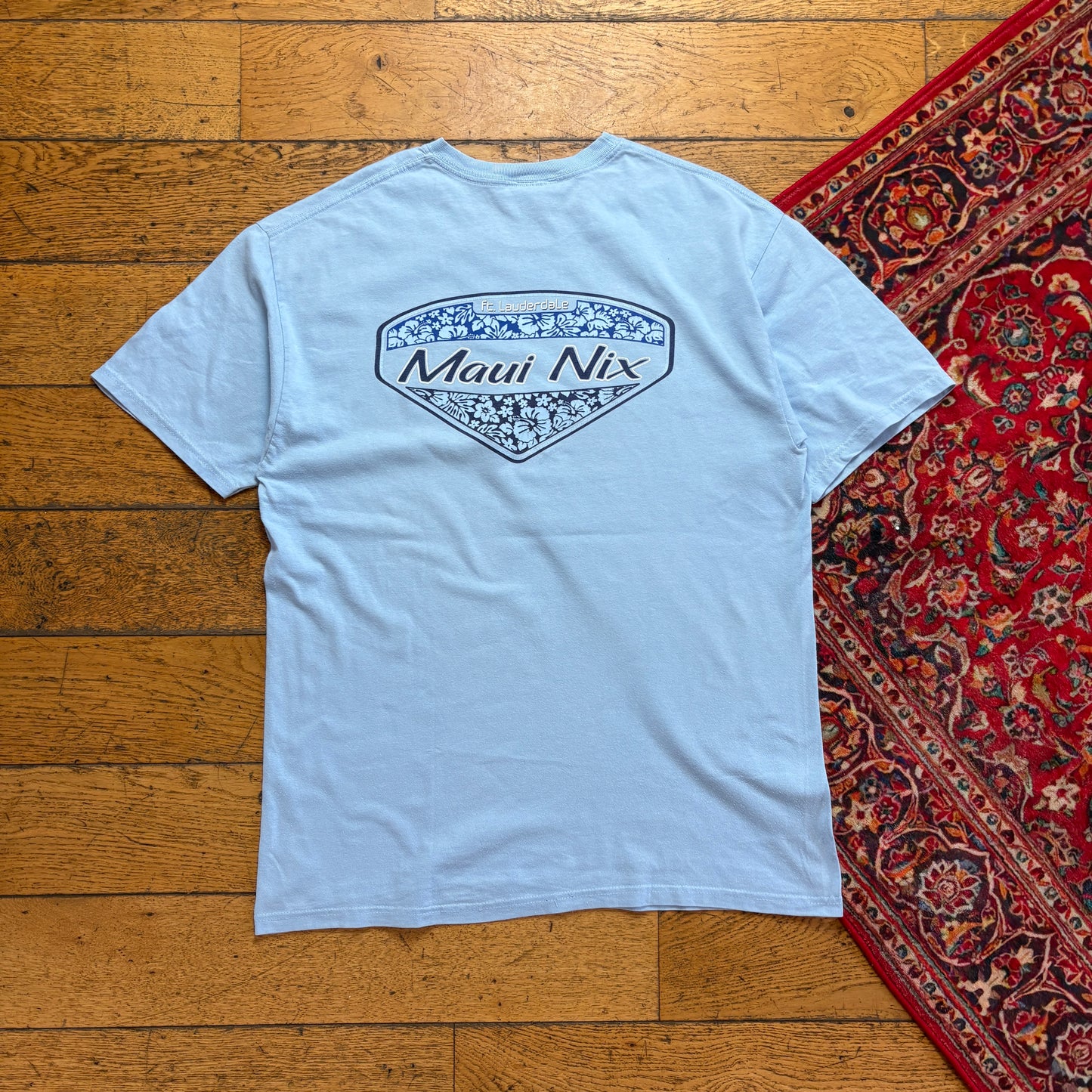 Vintage Maui Nix Blue Surfwear Graphic T-Shirt - M