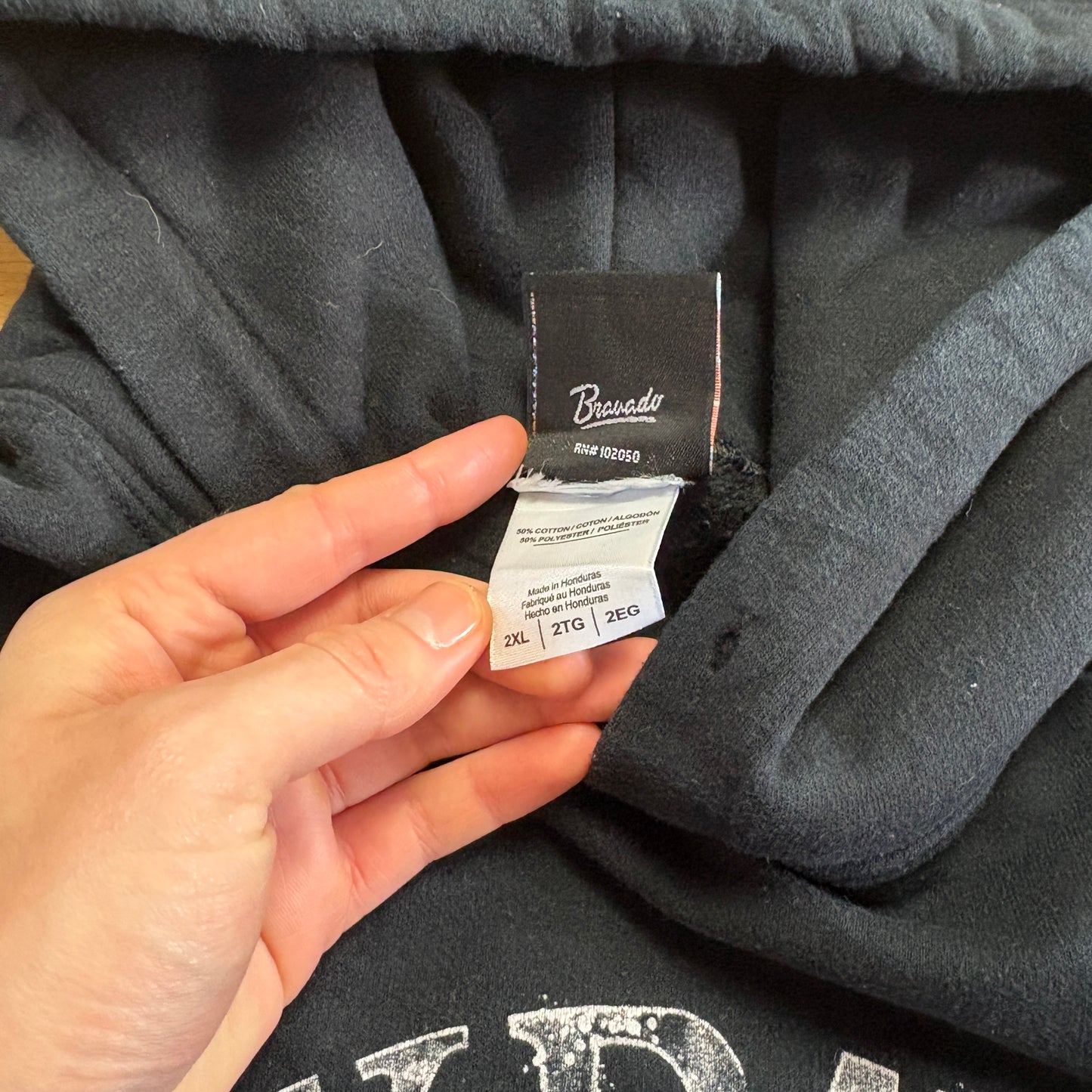 Vintage Harley Davidson Black Hoodie Sweatshirt - 2XL