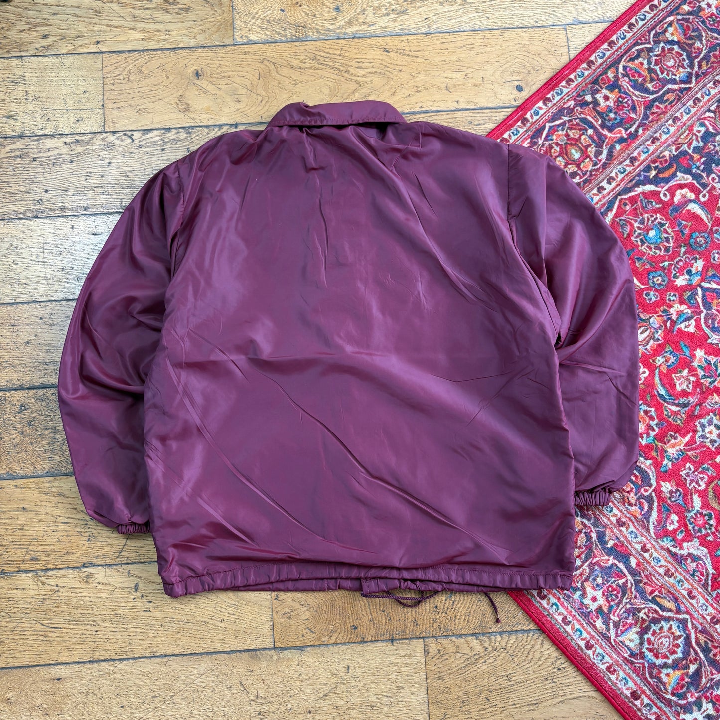 Vintage Burgundy Nylon Coach Harrington Jacket - M
