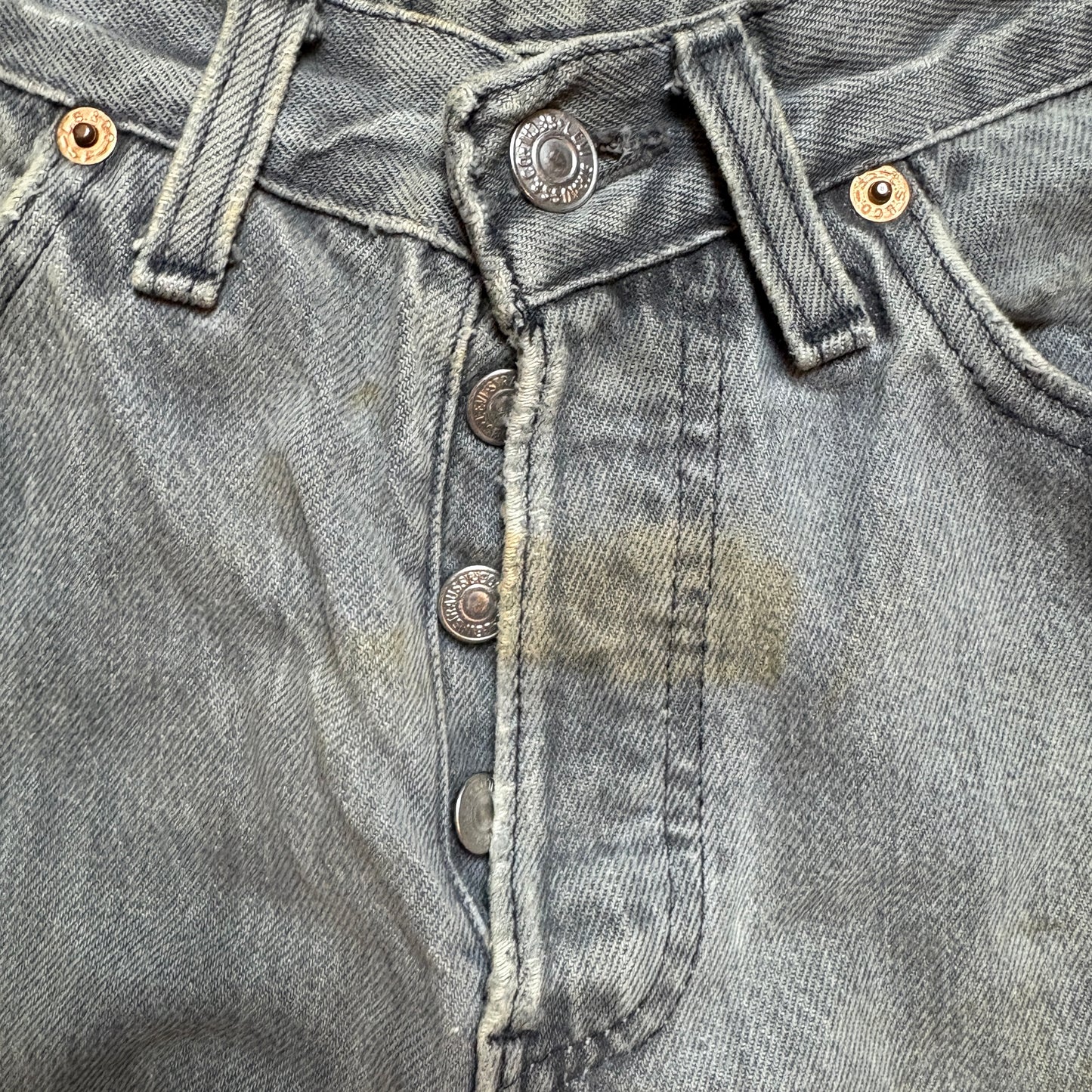 Vintage Levis Womens Grey Tapered Denim Jeans - Size 6