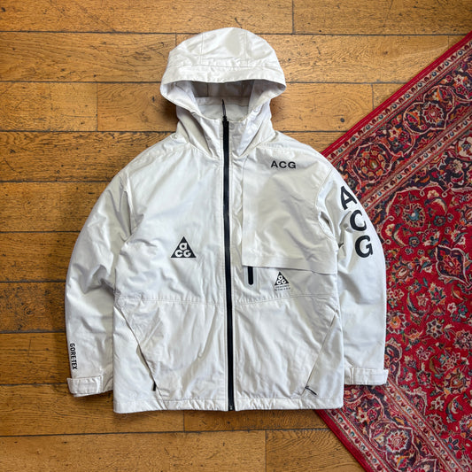 Vintage Nike ACG Cream White Goretex Padded Gorpcore Jacket Coat - M
